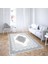 Osmanlı Motif Çerçeveli Dijital Baskı Yıkanabilir Kaymaz Taban Düz Salon Halı ve Yolluk(Gribyaz) 2