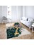 Balpeteği Desenli Dijital Baskı Yıkanabilir Kaymaz Taban Modern Salon Halısı ve Yolluk (Yeşil) 2