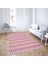 Renk Geçişli Etnik Dijital Baskı Yıkanabilir Kaymaz Taban Modern Salon Halısı ve Yolluk (Pembe) 2