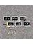 Wooden Factory Sabret Şükret Dua Et Allah Muhammed Vav 6'lı Set Siyah Silver 2