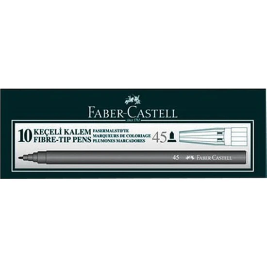 Faber-Castell Faber Castell  Keçeli Kalem 45 Siyah