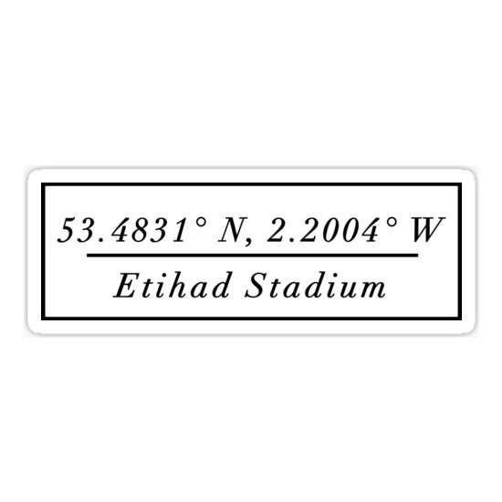 Universal Etihad Stadium Sticker Çıkartma Oto Araba Camı Duvar Oda Laptop 15 cm