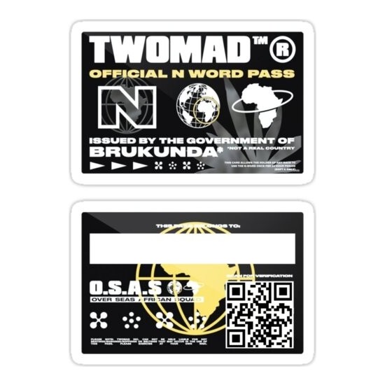 Universal Twomad N Word Pass Sticker Araba Oto Arma Duvar Ev Dekoratif Laptop Araba Çıkartma 15 cm
