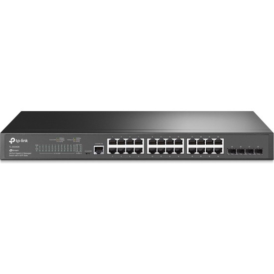 TP-LINK TL-SG3428 24 PORT GIGABIT+ 4XGB SFP SWITCH Resim-1