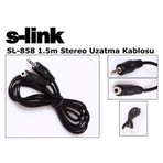 S-Link Sl-858 1.5 Metre 3.5Mm Jak Stereo Uzatma Kablosu Dayanıklı Tasarım ile Uzun Süreli Kullanım