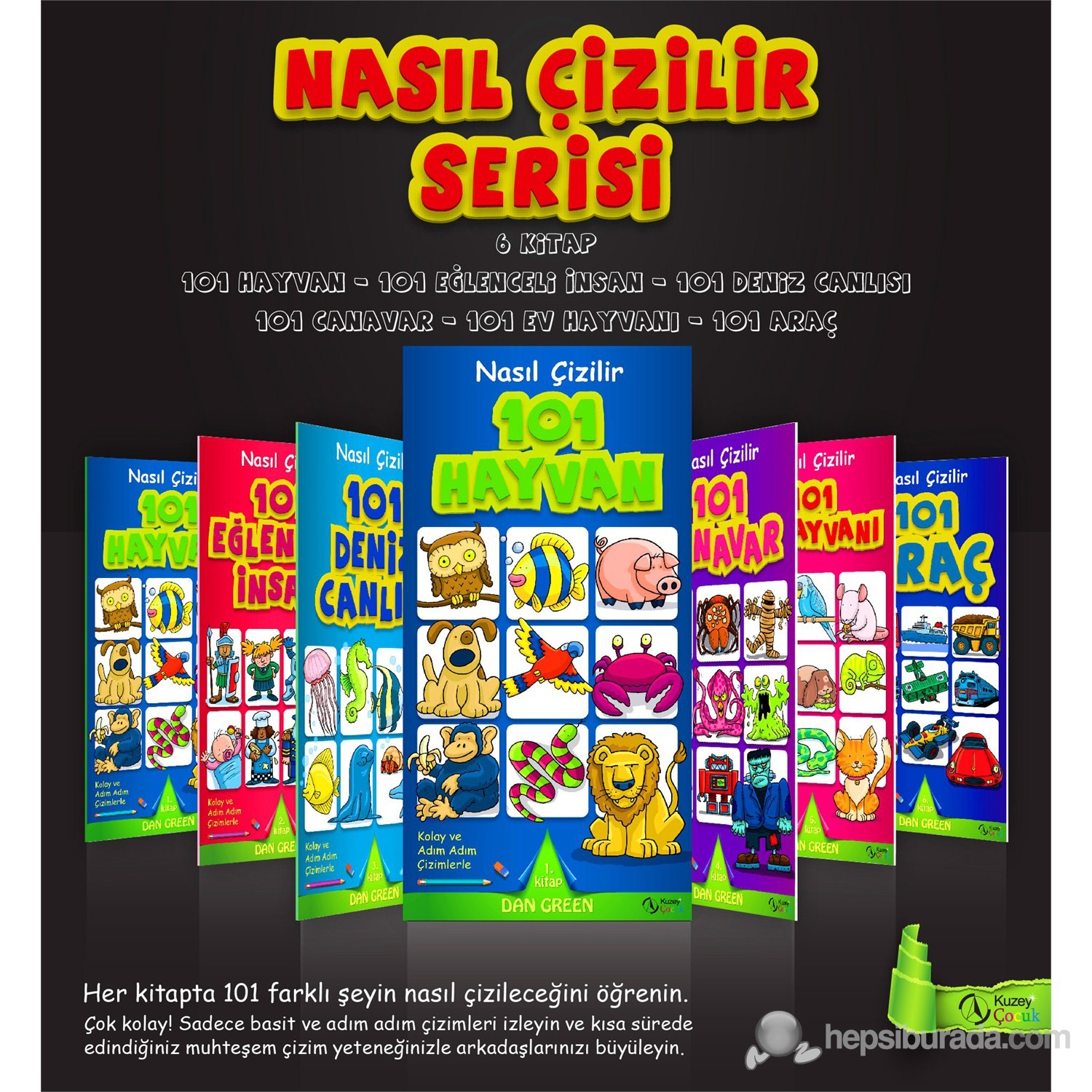 Nasil Cizilir Seti 6 Kitap Dan Green Fiyati