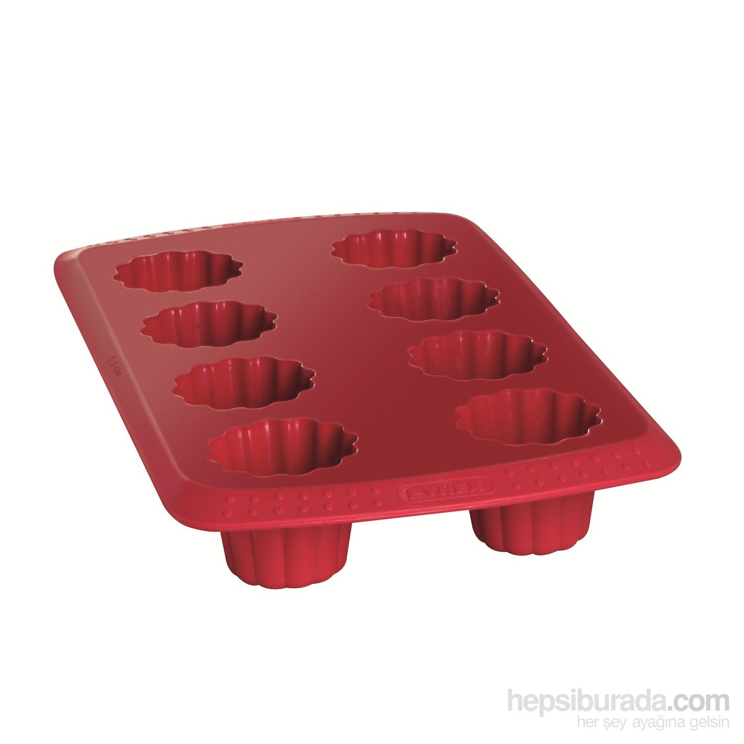 Pyrex Flexi Silikon 8 Bölmeli Kek Kalıbı Red Fiyatı