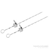 Fackelmann 56747 Paslanmaz Metal Yivli Şiş 2'Li