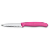 Victorinox 8Cm Soyma Bıçağı (Testere Ağızlı) - Pembe