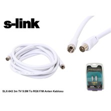 S-Link Slx-843 3M Tv 9.5M To Rg6 F/M Anten Kablosu