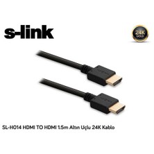 S-Link Sl-H014 Hdmı To Hdmı 1.5M Altın Uçlu 24K Kablo