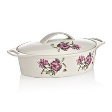 Noble Life Menekşe Desen Kapaklı Fırın Kabı  -  21237