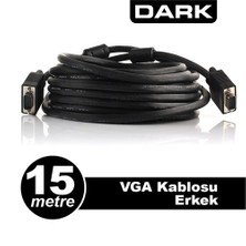 Dark 15m Ferrit Core EMI/RFI Filtreli VGA Monitör Kablosu (DK-CB-VGAL1500)