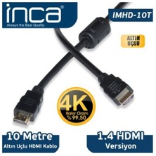 Inca IMHD-10T 10M 4K 1,4 V 3D Altın Uçlu HDMI Kablo