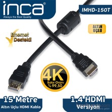 Inca IMHD-150T 15M 4K 1,4 V 3 D Altın Uçlu HDMI Kablo