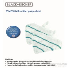 Black & Decker FSMP30 Auto Select Steam Mop Deluxe Yüksek Kaliteli Paspas Bezi