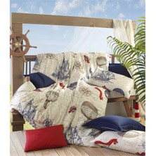 Ecocotton Marine Organik Çift Kişilik Nevresim Takımı Compass