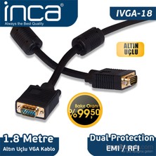 Inca IVGA-18 to VGA 1,8M Altın Uçlu Kablo