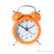 Alarmlı Turuncu Mini Masa Saati