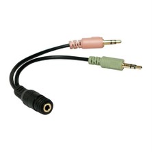 LogiLink CA0020 4 pin 3.5mm Stereo Dişi - 2 x 3.5mm Stereo Erkek, 0.15m