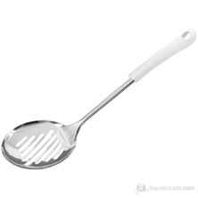 Fackelmann 49222 Beyaz Plastik Saplı Metal Uçlu Kevgir 31 cm