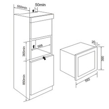 Cucinox MIG 3305 28 Lt Ankastre Mikrodalga Fırın