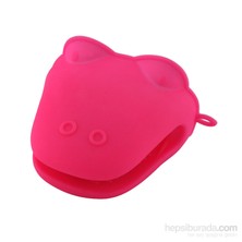 Tantitoni Silikon Pembe Kurbağa Şekilli Fırın Eldiveni