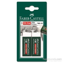 Faber-Castell 2 Plastik Silgi 7085/20 - Beyaz (5500188520)