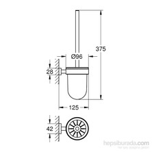 Grohe Eurocube Tuvalet Fırçası Banyo Aksesuarı - 40513001