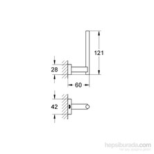 Grohe Essentials Cube Yedek Tuvalet Kağıtlığı Banyo Aksesuarı - 40623001