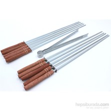 Akt Maşa Ağaç Saplı Barbekü Mangal İçin 10 Lu Şiş 41 Cm 422354