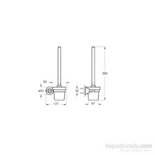 VitrA Juno Classic A44424 Tuvalet Fırçalığı, Krom