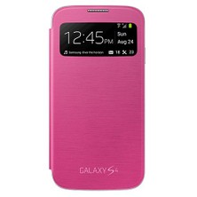 Samsung İ9500 Galaxy S4 S View Cover Kılıf - Pembe Ef-Cı950bpegww