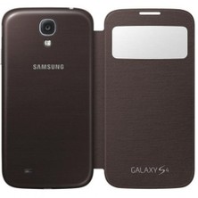 Samsung İ9500 Galaxy S4 S View Cover Kılıf - Kahve Ef-Cı950baegww