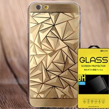 Coverzone Apple iPhone 6 Plus - 6S Plus Kılıf Silikon Prizma Desen + Cam