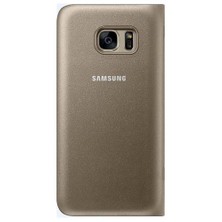 Samsung Galaxy S7 LED View Fonksiyonel Cover Gold - EF-NG930PFEGWW