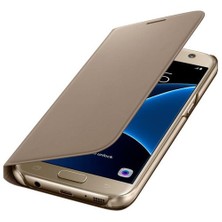 Samsung Galaxy S7 LED View Fonksiyonel Cover Gold - EF-NG930PFEGWW