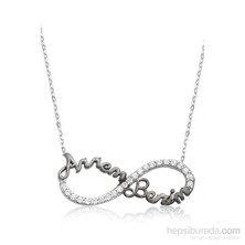 KENPAZAR Bayan Lili Gümüş Sonsuzluk Annem Benim Kolye