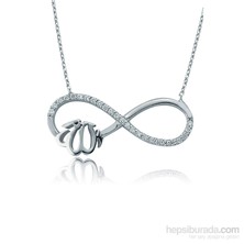 KENPAZAR Bayan Lili Gümüş Allah Yazılı Sonsuzluk Kolye