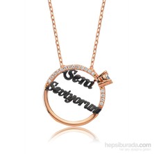 KENPAZAR Bayan Lili Gümüş Tektaş Seni Seviyorum Kolye