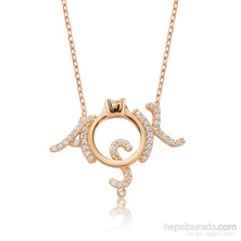 KENPAZAR Bayan Lili Gümüş Tektaş Aşk Kolye