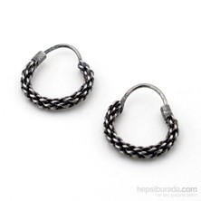 Solfera Halat Desenli Halka Çelik Küpe E246