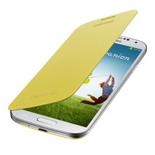 Samsung i9500 Galaxy S4 Kapaklı Kılıf Sarı EF-FI950BYEGWW