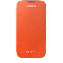 Samsung i9500 Galaxy S4 Kapaklı Kılıf Turuncu EF-FI950BOEGWW