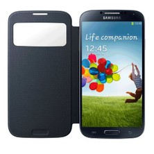 Samsung Galaxy S4 i9500 - S View Kapaklı Kılıf Siyah EF-CI950BBEGWW