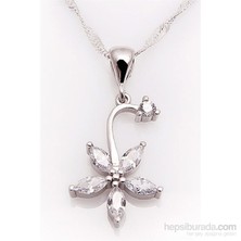 KENPAZAR Bayan Lili Gümüş Zirkon Taşlı Papatya Kolye