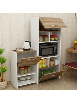 Jardin  Çok Amaçlı Dolap Kod-12 Çeviz Beyaz