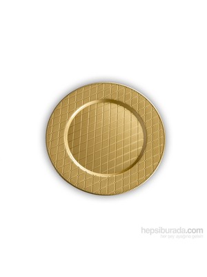 Kancaev Dekoratif Plastik Supla/Tabak Altlığı Baklava Dilimli - Altın 6'Lı Set