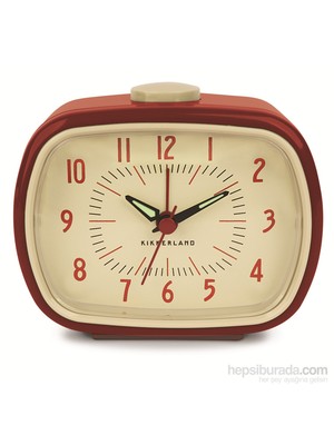 Retro Masa Saati Kırmızı