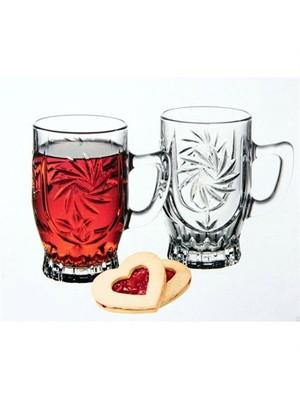 Paşabahçe Diamond Kulplu Bardak Küçük 6.Lı